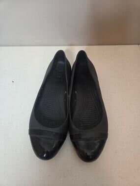 Crocs Gianna Alice Ballet Flats Black Wns Sz 10 Comfort Shoe